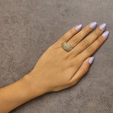 10K Yellow Gold 2.0 Cttw Brown Diamond Teardrop Design Cocktail Ring-2 thumbnail 3