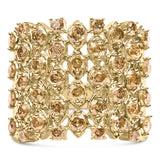 10K Yellow Gold 2.0 Cttw Brown Diamond Mesh Link Cocktail Ring-0 thumbnail 1