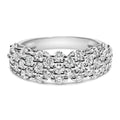 .925 Sterling Silver 2.0 cttw Lab Grown Diamond Scattered Band Ring (F-G Color, VS1-VS2 Clarity)-0