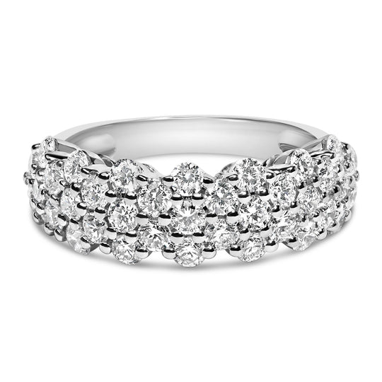 .925 Sterling Silver 2.0 cttw Lab Grown Diamond Scattered Band Ring (F-G Color, VS1-VS2 Clarity)-0