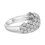 .925 Sterling Silver 2.0 cttw Lab Grown Diamond Scattered Band Ring (F-G Color, VS1-VS2 Clarity)-1 thumbnail 2