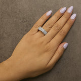 .925 Sterling Silver 2.0 cttw Lab Grown Diamond Scattered Band Ring (F-G Color, VS1-VS2 Clarity)-2 thumbnail 3