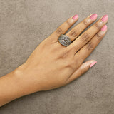 10K Yellow Gold Plated .925 Sterling Silver 1.0 cttw Champagne Diamond Crossover Ring-2 thumbnail 3