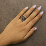10K Yellow Gold Plated .925 Sterling Silver 1.0 Cttw Champagne Diamond Multi Row Cross Over Band Ring-2 thumbnail 3