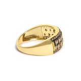 10K Yellow Gold Plated .925 Sterling Silver 3/4 cttw Champagne Diamond Band Ring-1 thumbnail 2