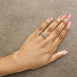 10K Yellow Gold Plated .925 Sterling Silver 3/4 cttw Champagne Diamond Band Ring-2 thumbnail 3