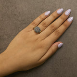 10K Yellow Gold Plated .925 Sterling Silver 1/2 Cttw Champagne Diamond Step Up Ring-2 thumbnail 3