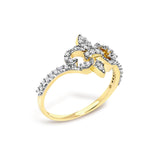 14K Yellow Gold Plated .925 Sterling Silver 1/4 Cttw Diamond Fleur-de-Lis Ring-3 thumbnail 4