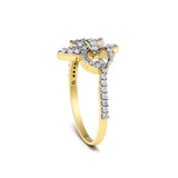 14K Yellow Gold Plated .925 Sterling Silver 1/4 Cttw Diamond Fleur-de-Lis Ring-4 thumbnail 5
