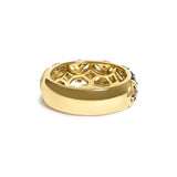10K Yellow Gold Plated Sterling Silver 1/2 Cttw Champagne Diamond Star Motif Band Ring-1 thumbnail 2