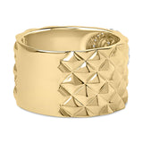 14K Yellow Gold Plated Sterling Silver 1/4 Cttw Diamond Teardrop Textured Band Ring-1 thumbnail 2