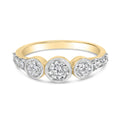 10K Yellow Gold Plated .925 Sterling Silver 1.0 Cttw Lab Grown Diamond Bezel Set Ring-0