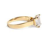 IGI Certified 14K Yellow Gold 2 Cttw Emerald-Cut Lab-Grown Diamond Wide Band Engagement Ring-1 thumbnail 2