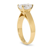IGI Certified 14K Yellow Gold 2 Cttw Emerald-Cut Lab-Grown Diamond Wide Band Engagement Ring-4 thumbnail 5