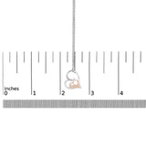 14K Rose Gold Plated Sterling Silver Diamond Accent Mom Heart Pendant Necklace-4 thumbnail 5