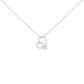 14K Rose Gold Plated Sterling Silver Diamond Accent Heart Pendant Necklace-0