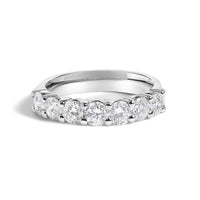 14K Gold 1 1/2 Cttw Diamond 7 Stone Band Ring