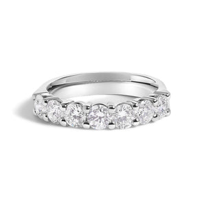 14K Gold 1 1/2 Cttw Diamond 7 Stone Band Ring-1