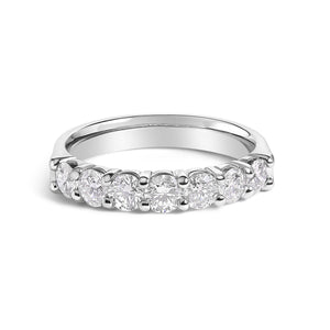 14K Gold 1.0 Cttw Diamond 7 Stone Band Ring-1