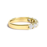14K Gold 1.0 Cttw Diamond 7 Stone Band Ring-2 thumbnail 3