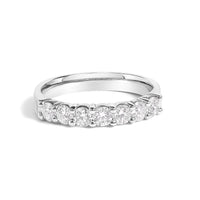 14K Gold 3/4 Cttw Diamond 7 Stone Band Ring