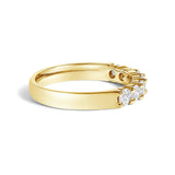 14K Gold 3/4 Cttw Diamond 7 Stone Band Ring-2 thumbnail 3