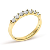 14K Gold 1/2 Cttw Diamond 7 Stone Band Ring-3 thumbnail 4