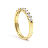 14K Gold 1/2 Cttw Diamond 7 Stone Band Ring-4 thumbnail 5