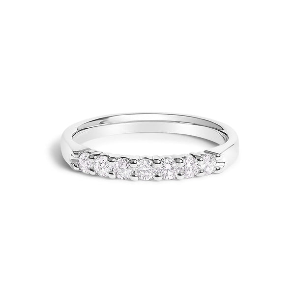 14K Gold 1/3 Cttw Diamond 7 Stone Band Ring