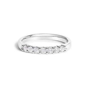 14K Gold 1/3 Cttw Diamond 7 Stone Band Ring-1