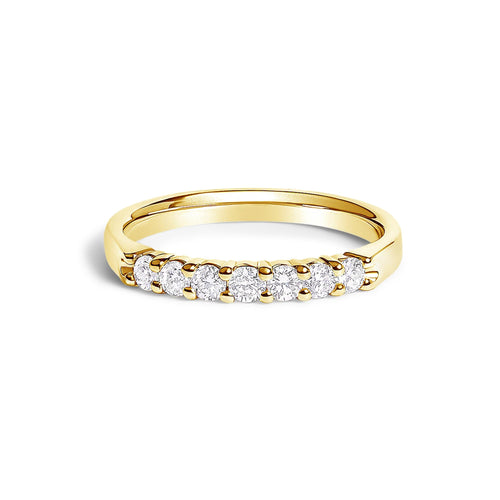 14K Gold 1/3 Cttw Diamond 7 Stone Band Ring