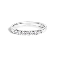 14K Gold 1/4 Cttw Diamond 7 Stone Band Ring