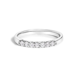 14K Gold 1/4 Cttw Diamond 7 Stone Band Ring-1