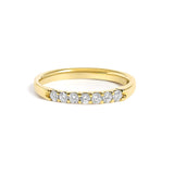 14K Gold 1/4 Cttw Diamond 7 Stone Band Ring-0 thumbnail 1