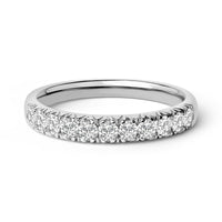 14K Gold 1/2 Cttw Round Diamond 11 Stone Classic Band