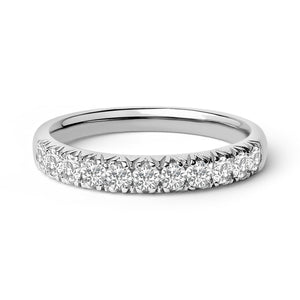 14K Gold 1/2 Cttw Round Diamond 11 Stone Classic Band-1