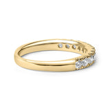 14K Gold 1/2 Cttw Round Diamond 11 Stone Classic Band-2 thumbnail 3