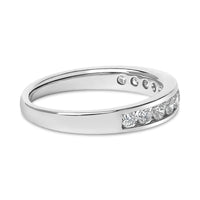 14K Gold 1/2 Cttw Round Diamond 11 Stone Channel Set Band