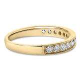 14K Gold 1/2 Cttw Round Diamond Milgrain Wedding Band-3 thumbnail 4