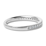 14K Gold 1/4 Cttw Round Diamond Milgrain Wedding Band-2 thumbnail 3