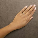 14K Gold 1/4 Cttw Round Diamond Milgrain Wedding Band-4 thumbnail 5