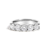 14K Gold 1 1/2 Cttw Diamond 5 Stone Band Ring-1 thumbnail 2