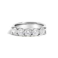 14K Gold 1 1/2 Cttw Diamond 5 Stone Band Ring