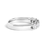 14K Gold 1.00 Cttw Diamond 5 Stone Band Ring-3 thumbnail 4