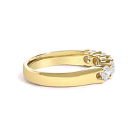 14K Gold 1.00 Cttw Diamond 5 Stone Band Ring