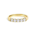 14K yellow gold ring with 5 round diamond stones
