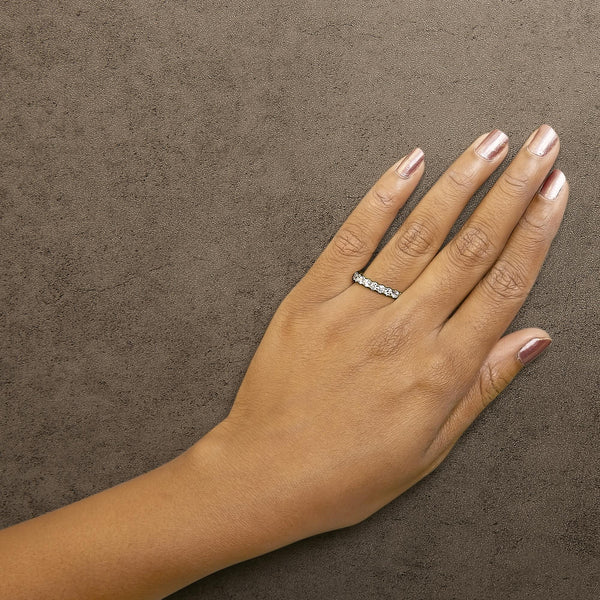 14K Gold 1.00 Cttw Round Diamond Prong Set Wedding Band