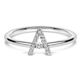 10K White Gold Diamond Accent Initial “A-Z” Ring-5 thumbnail 16