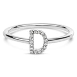 10K White Gold Diamond Accent Initial “A-Z” Ring-8 thumbnail 23