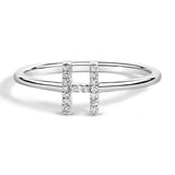 10K White Gold Diamond Accent Initial “A-Z” Ring-12 thumbnail 8